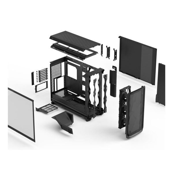 Zweites Bild vonFractal Design Meshify 3 XL, PC, Schwarz, ATX, EATX, ITX, micro ATX, SSI CEB, SSI EEB, Stahl, Gehärtetes Glas, Gaming, 18,2 cm