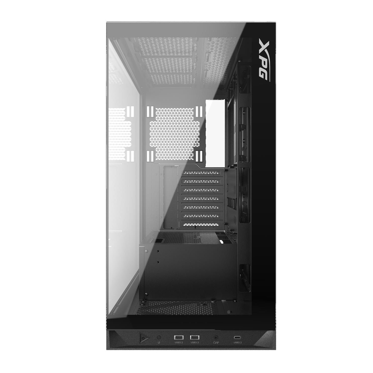 XPG INVADERXMT Midi-Tower Schwarz, Midi Tower, PC, Schwarz, ATX, micro ATX, Mini-ITX, SPCC, 17,5 cm