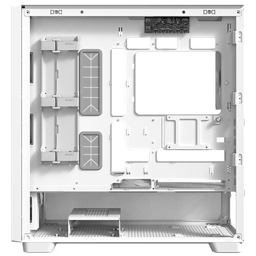Zweites Bild vonAntec FLUX, Midi Tower, PC, Weiß, ATX, ITX, micro ATX, Kunststoff, Stahl, Gehärtetes Glas, Gaming