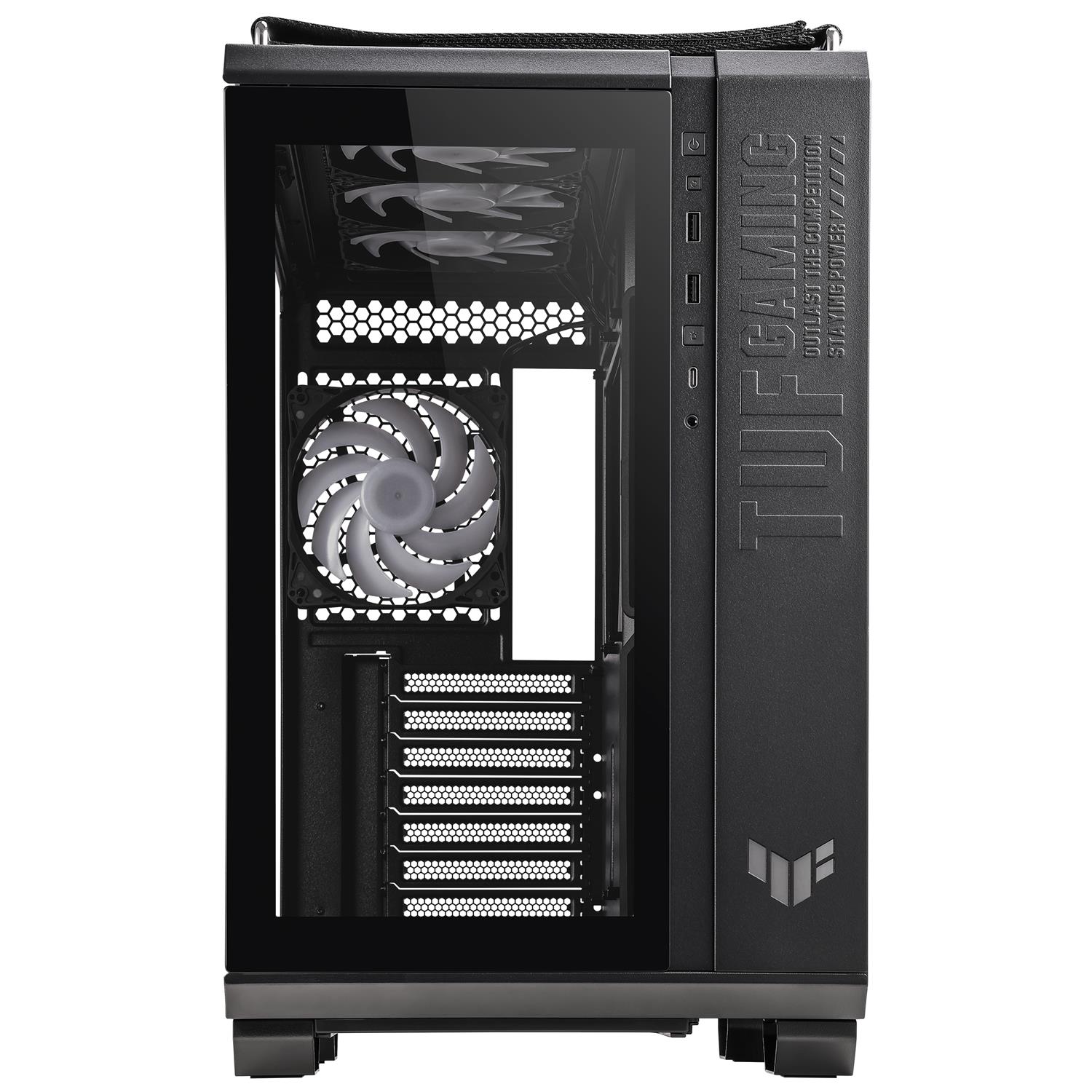ASUS TUF Gaming GT502 PLUS, Midi Tower, PC, Schwarz, ATX, micro ATX, Mini-ITX, 16,3 cm, 40 cm