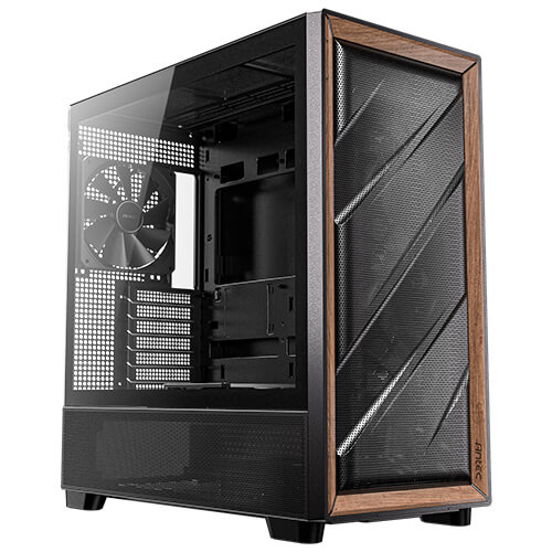 Zweites Bild vonAntec 0-761345-10133-2, Midi Tower, PC, Schwarz, Holz, ATX, ITX, micro ATX, Kunststoff, Stahl, Holz, 18 cm