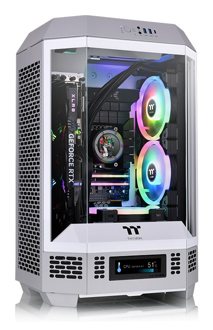 Thermaltake Tower 300 Limestone, Micro Tower, PC, Grau, Weiß, micro ATX, Mini-ITX, SPCC, Gaming