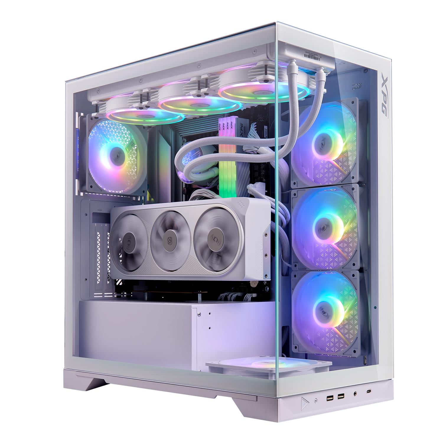 XPG INVADERXMT Midi-Tower Weiß, Midi Tower, PC, Weiß, ATX, micro ATX, Mini-ITX, SPCC, 17,5 cm