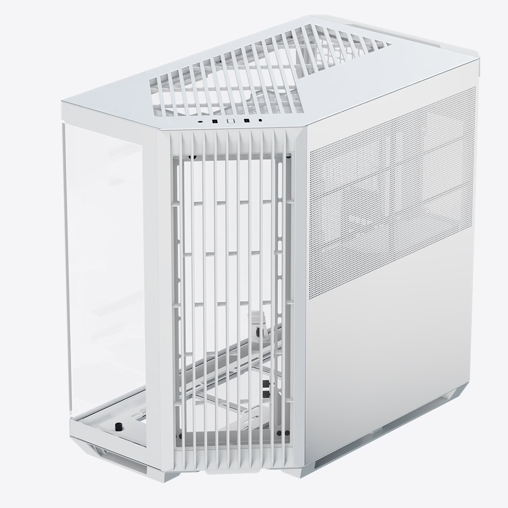 APNX V1-WT-v1, Midi Tower, PC, Weiß, ATX, micro ATX, Mini-ITX, Acrylnitril-Butadien-Styrol (ABS), SGCC, 17 cm