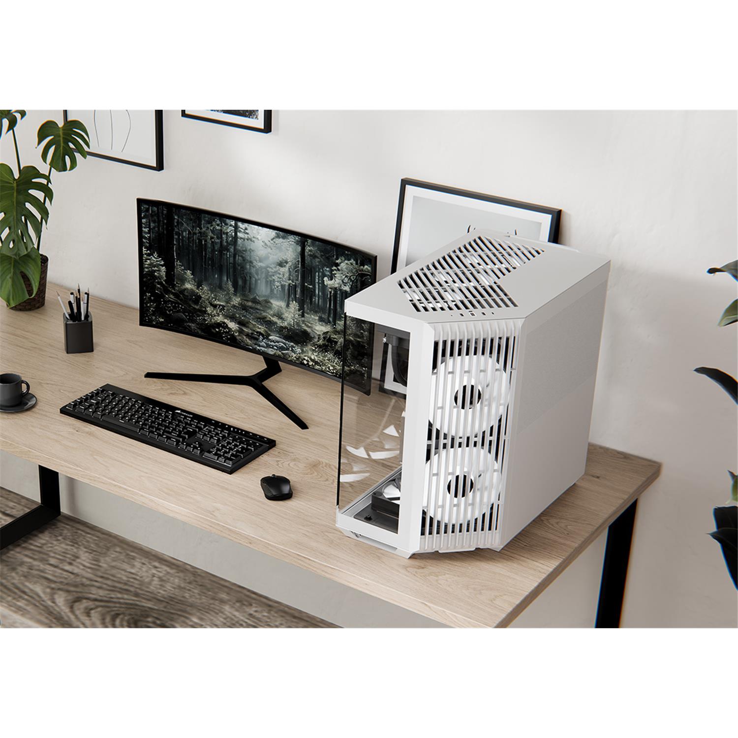Zweites Bild vonAPNX V1-WT-v1, Midi Tower, PC, Weiß, ATX, micro ATX, Mini-ITX, Acrylnitril-Butadien-Styrol (ABS), SGCC, 17 cm