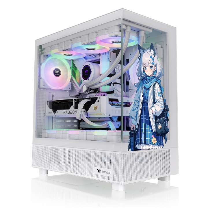 Thermaltake View 270 SP Edition, Midi Tower, PC, Weiß, micro ATX, EATX, SPCC, 18 cm
