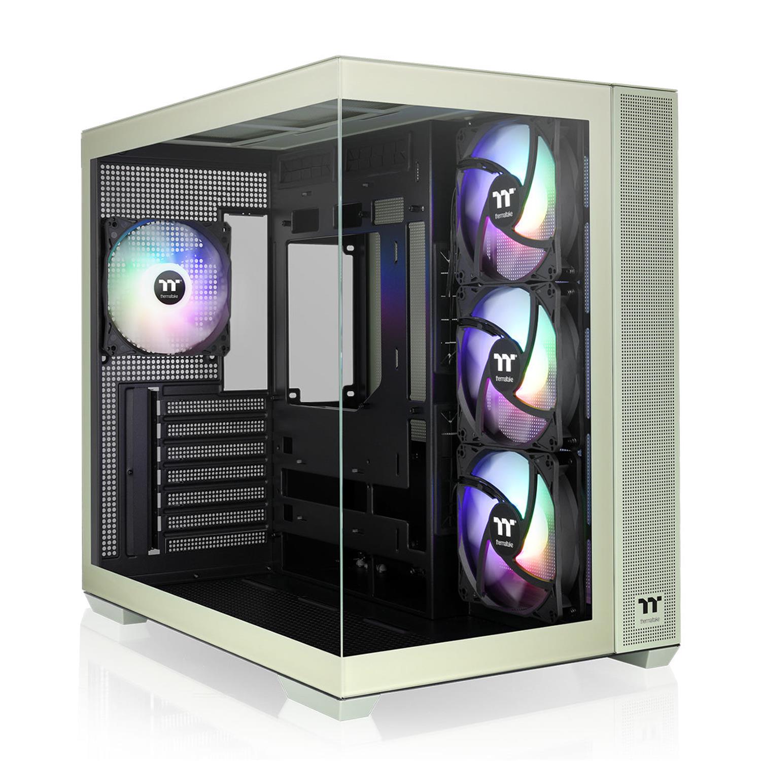 Thermaltake View 380 TG ARGB Matcha Green, Midi Tower, PC, Grün, ATX, micro ATX, Mini-ITX, SPCC, Gehärtetes Glas, Gaming
