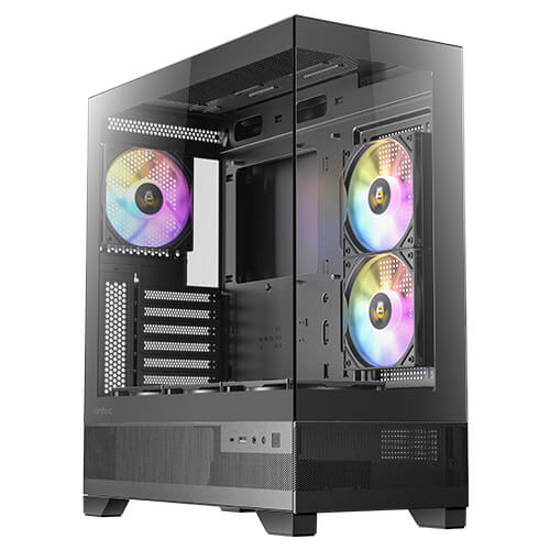 Antec CX700 ARGB, Midi Tower, PC, Schwarz, ATX, ITX, micro ATX, Glas, Stahl, 16 cm