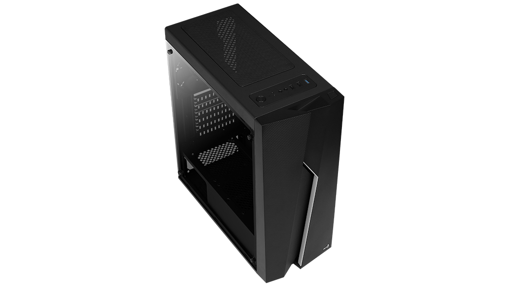 Zweites Bild vonAEROCOOL ADVANCED TECHNOLOGIES Aerocool Bolt, Midi Tower, PC, Schwarz, ATX, micro ATX, Mini-ATX, Stahl, Blau, Grün, Rot