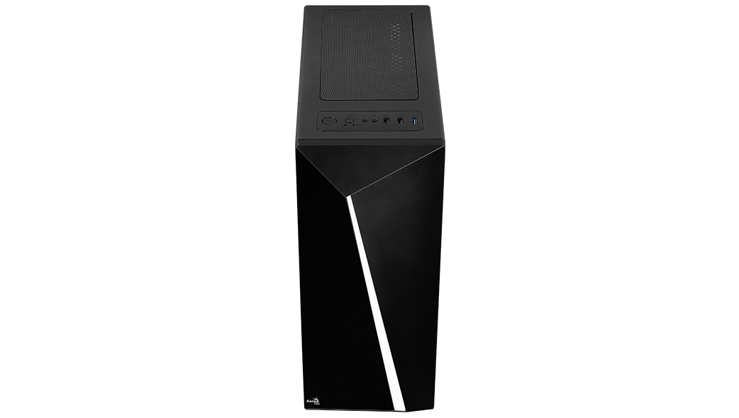 Zweites Bild vonAEROCOOL ADVANCED TECHNOLOGIES Aerocool Shard, Midi Tower, PC, Schwarz, ATX, micro ATX, Mini-ATX, Acrylnitril-Butadien-Styrol (ABS), SPCC, Blau, Grün, Rot
