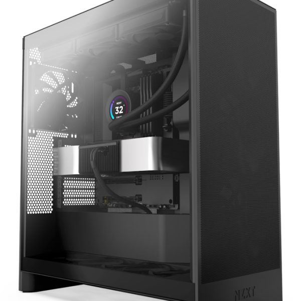 NZXT H7 Flow, Midi Tower, PC, Schwarz, ATX, EATX, micro ATX, Mini-ITX, SGCC, Gehärtetes Glas, 18,5 cm