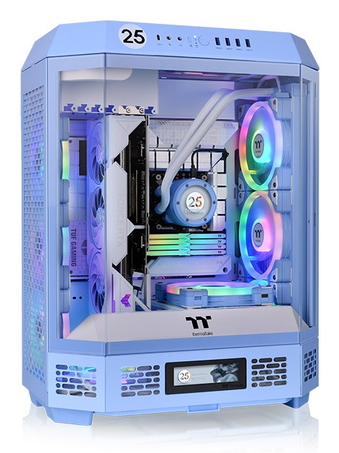 Thermaltake The Tower 600 Hydrangea Blue, Midi Tower, PC, Blau, ATX, micro ATX, Mini-ITX, SPCC, Gehärtetes Glas, Gaming