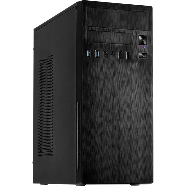 Inter-Tech IT-2812 Business, Midi Tower, PC, Schwarz, ATX, micro ATX, Mini-ITX, Heimbüro, 14 cm