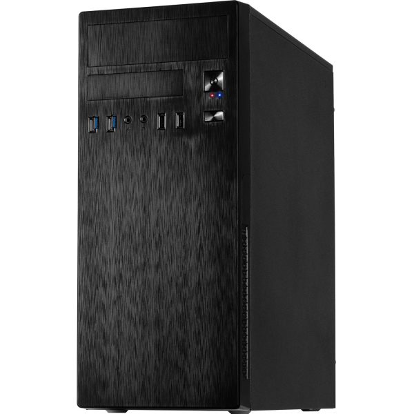 Zweites Bild vonInter-Tech IT-2812 Business, Midi Tower, PC, Schwarz, ATX, micro ATX, Mini-ITX, Heimbüro, 14 cm