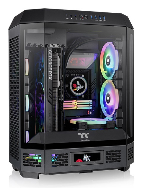 Thermaltake CA-1Z1-00M1WN-00, Midi Tower, PC, Schwarz, ATX, micro ATX, Mini-ITX, SPCC, Gehärtetes Glas, Gaming