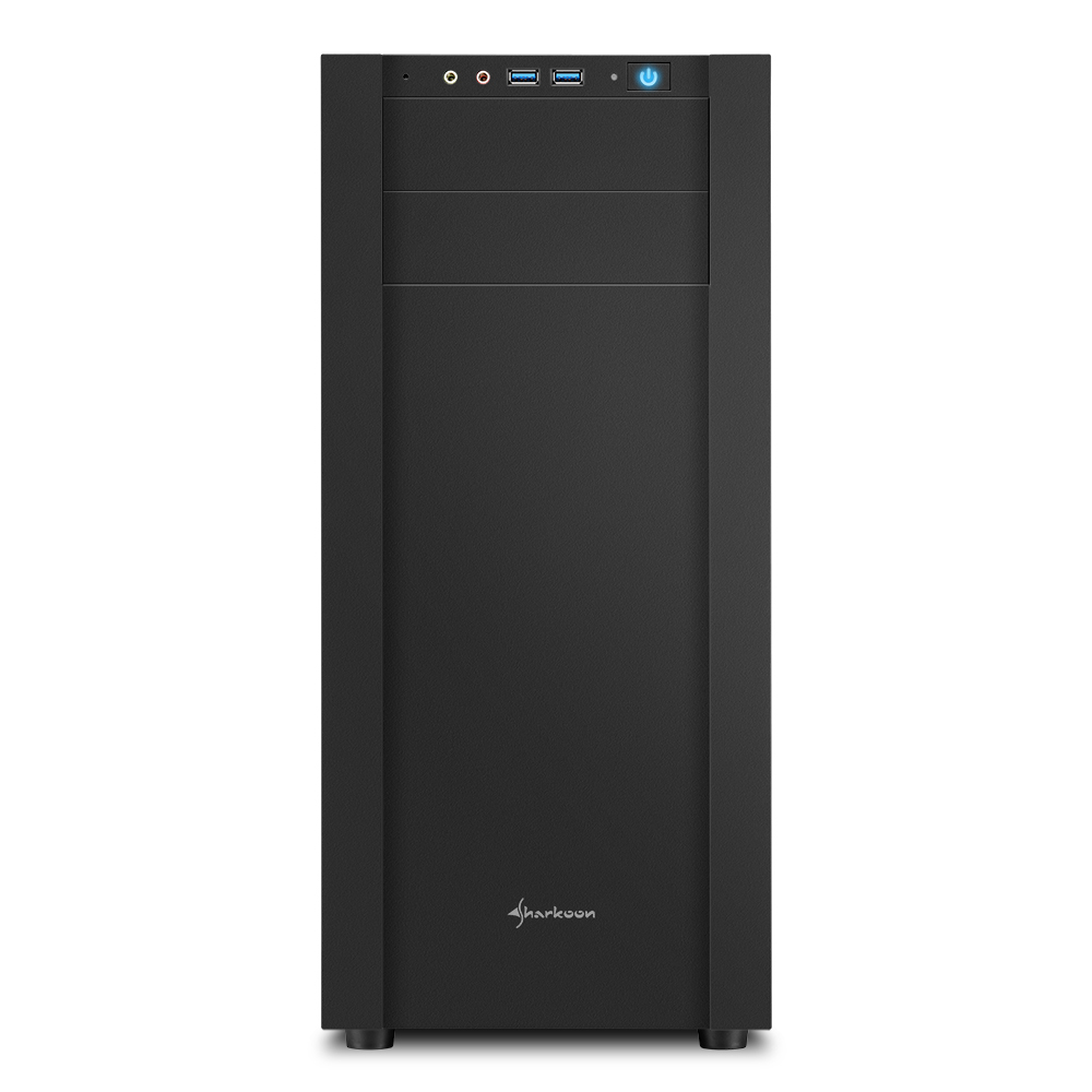 Zweites Bild vonSharkoon S25-V, Midi Tower, PC, Schwarz, ATX, micro ATX, Mini-ITX, Metall, 16,7 cm