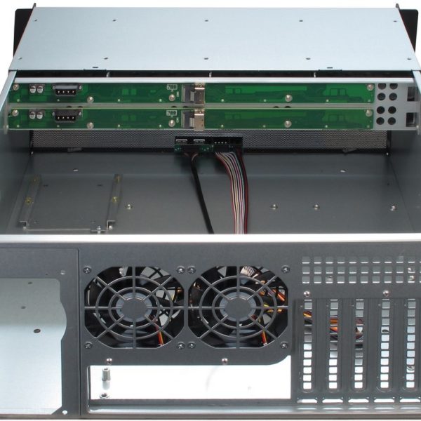 Zweites Bild vonInter-Tech 4U-4408, Rack, Server, Schwarz, Silber, ATX, EATX, micro ATX, Mini-ITX, SSI EEB, Stahl, 4U