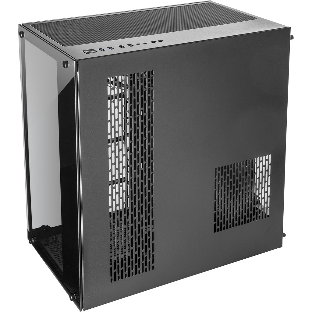 Zweites Bild vonInter-Tech C-701 Panorama, Full Tower, PC, Schwarz, ATX, ITX, micro ATX, Metall, Gehärtetes Glas, 13 cm