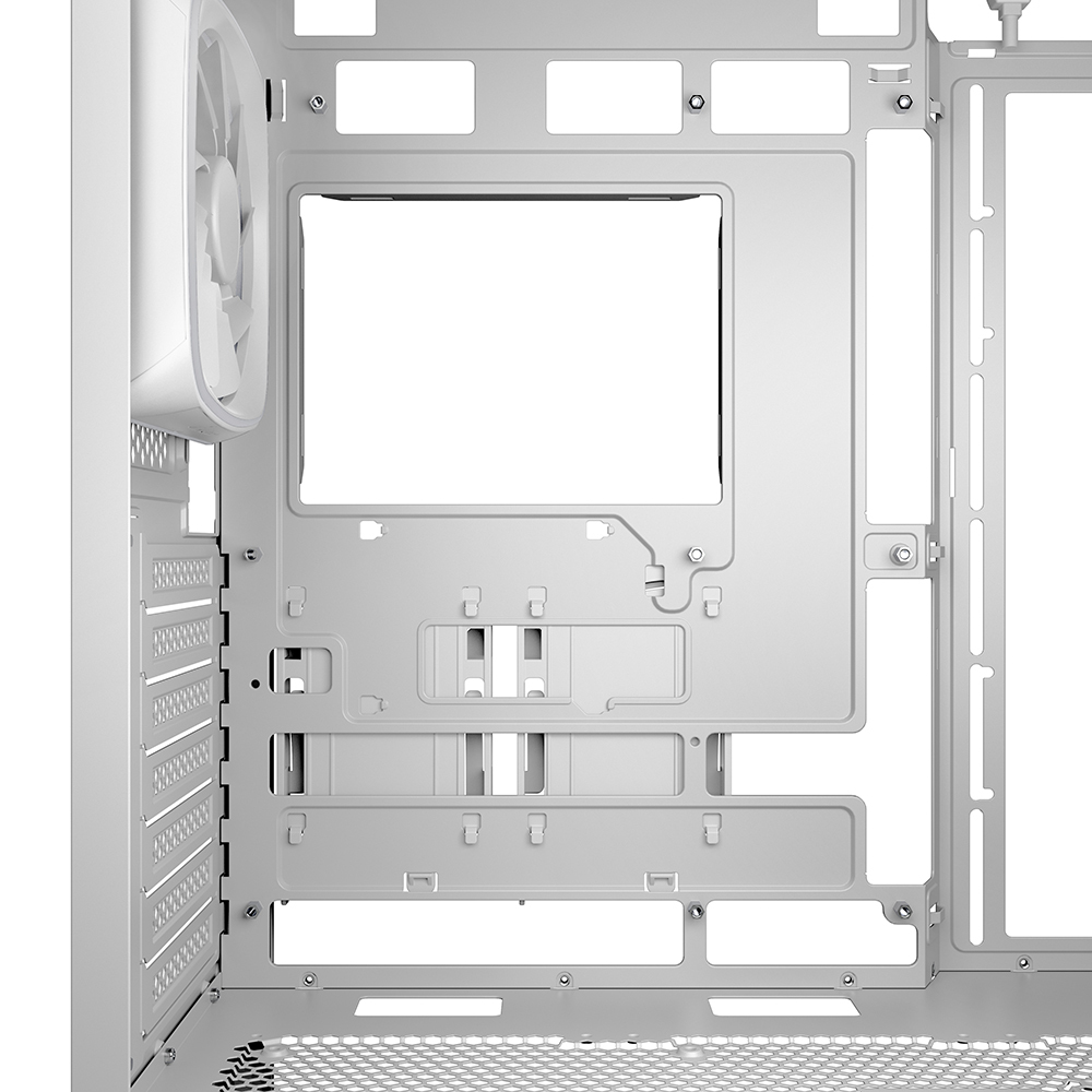 Zweites Bild vonSharkoon AK5M RGB, Midi Tower, PC, Weiß, ATX, micro ATX, Mini-ITX, Multi, Taschenlüfter