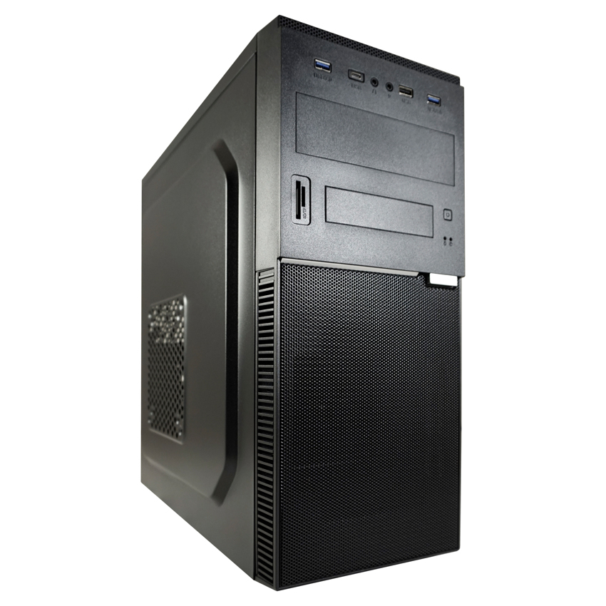 Zweites Bild vonLC-Power LC-7041B-ON, Midi Tower, PC, Schwarz, ATX, micro ATX, Mini-ITX, Metall, Kunststoff, Gaming
