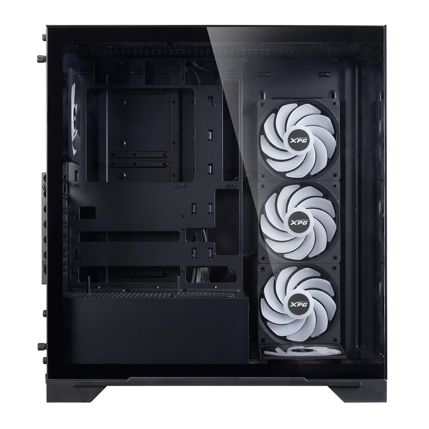 Zweites Bild vonXPG INVADER X BTF MID-TOWER-GEHÄUSE Schwarz, Midi Tower, PC, Schwarz, ATX, micro ATX, Mini-ATX, SPCC, Gehärtetes Glas, 17,5 cm