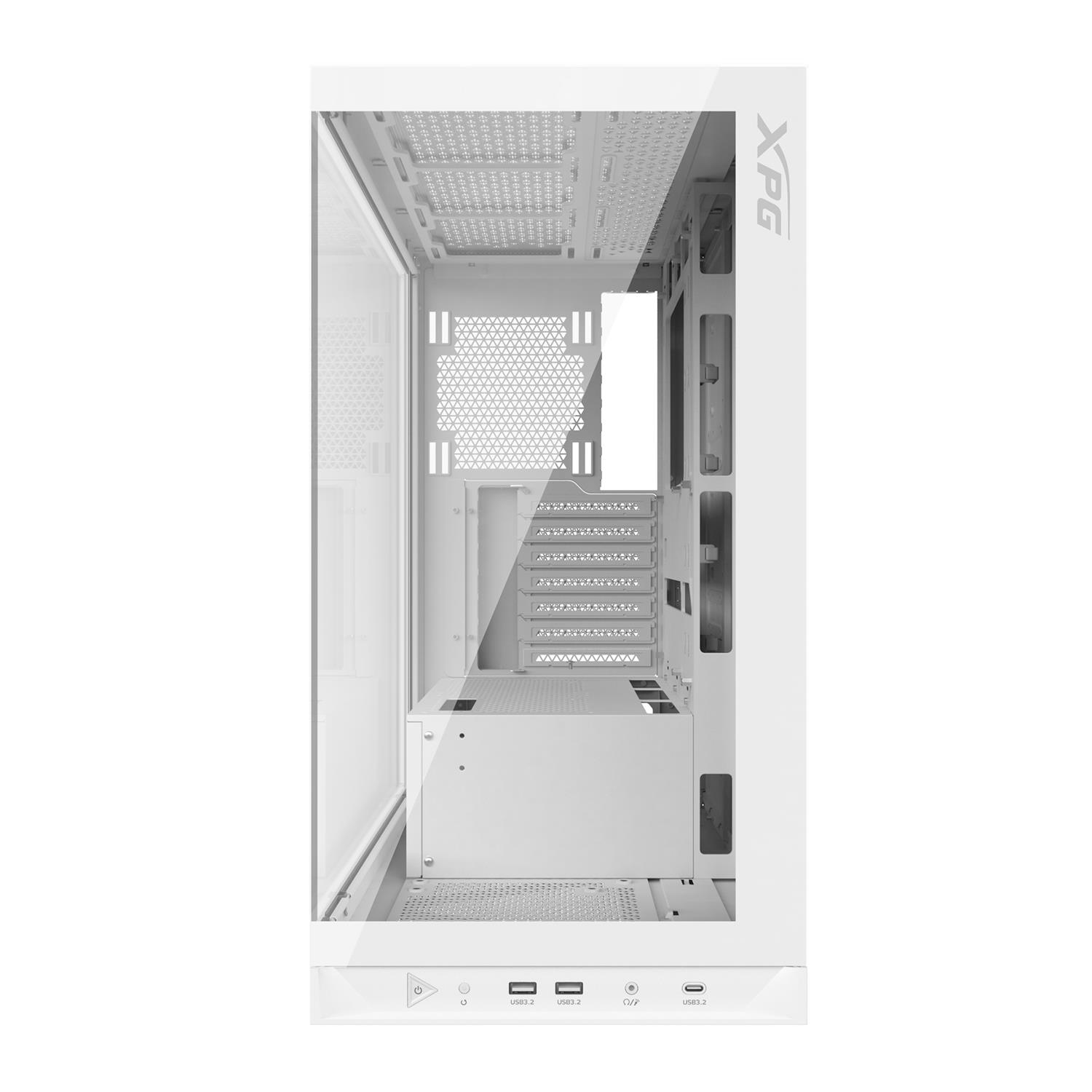 XPG INVADERXMTWOF Midi-Tower Weiß, Midi Tower, PC, Weiß, ATX, micro ATX, Mini-ITX, SPCC, 17,5 cm