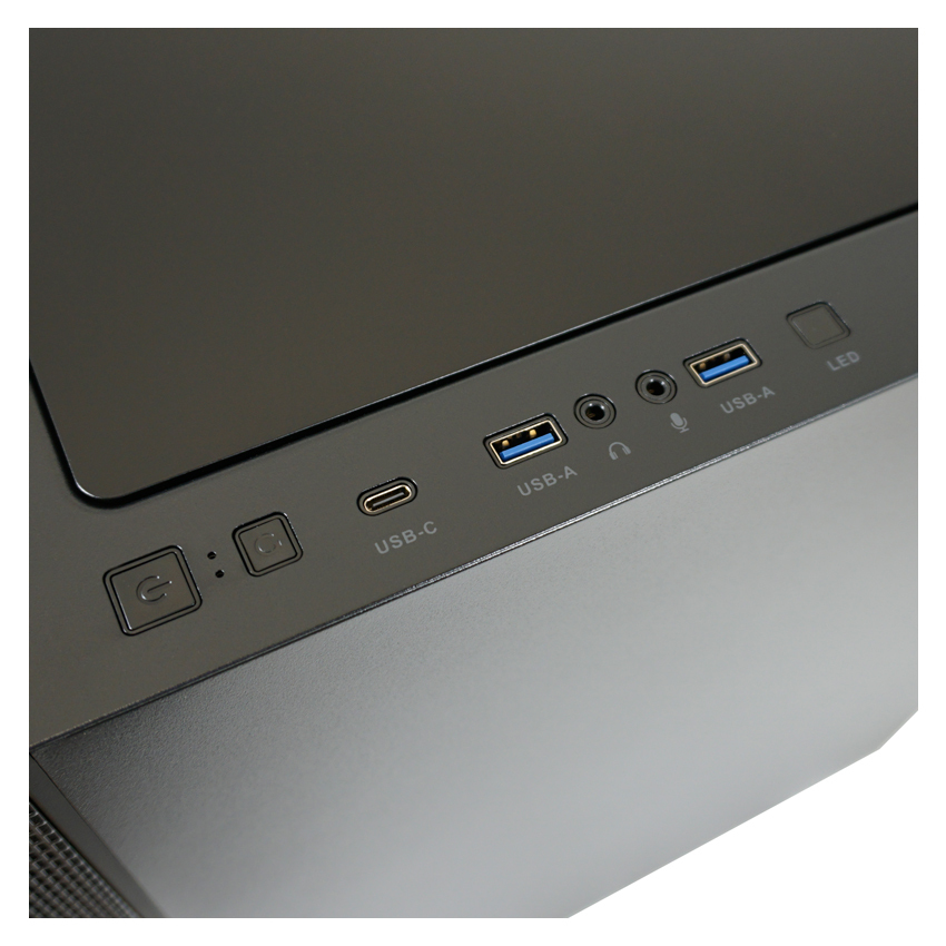Zweites Bild vonLC-Power LC-8000B-ON, Midi Tower, PC, Schwarz, ATX, EATX, micro ATX, Mini-ITX, Metall, Kunststoff, Gaming