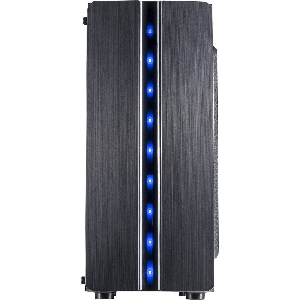 Zweites Bild vonInter-Tech 88881309, Mini Tower, PC, Schwarz, ATX, ITX, micro ATX, Heimbüro, Blau