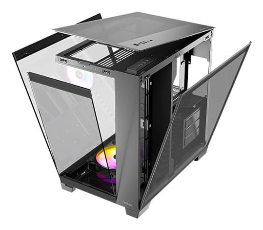 Zweites Bild vonAntec C8 ARGB, Full Tower, PC, Schwarz, ATX, EATX, ITX, micro ATX, Glas, Kunststoff, Stahl, Gaming
