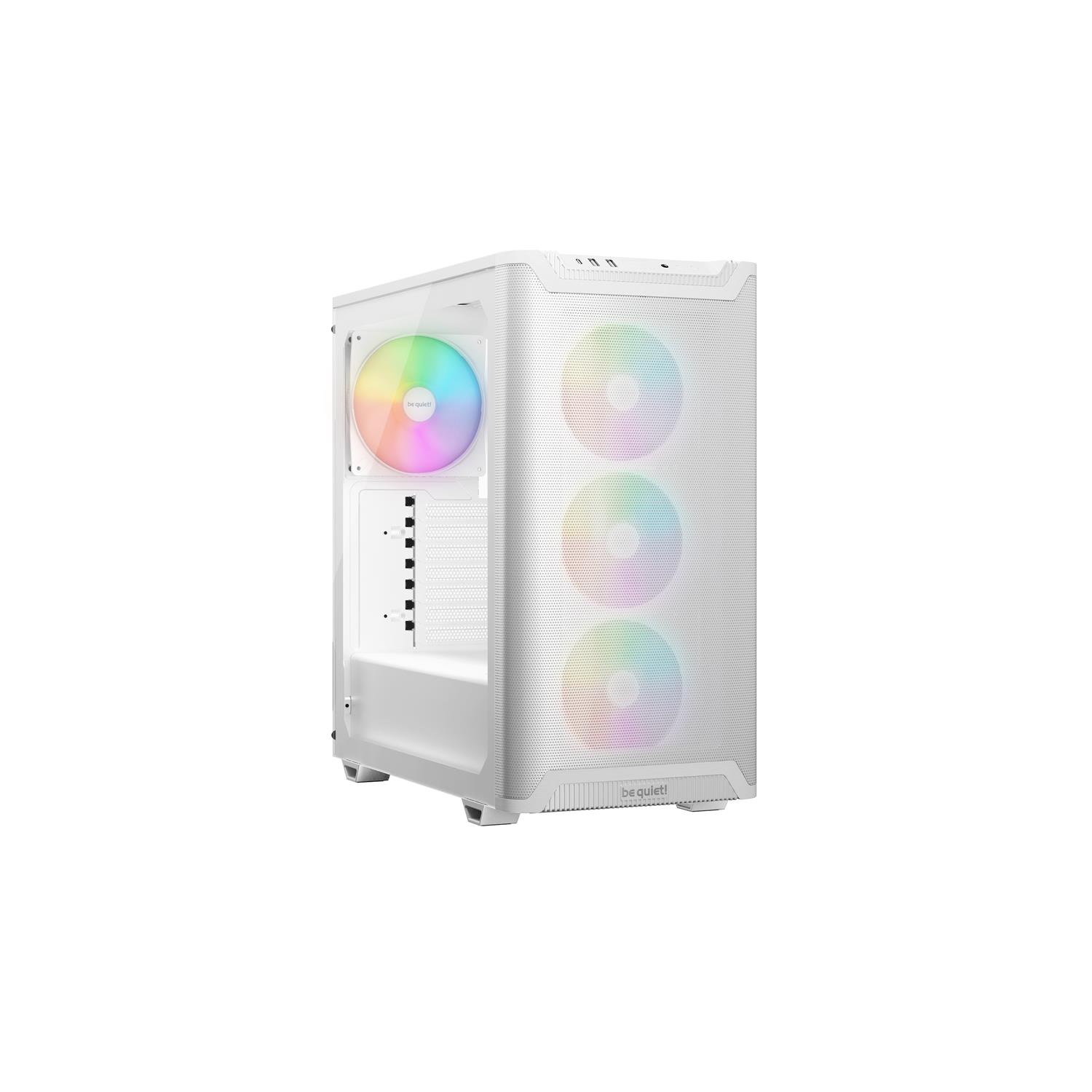 Be Quiet! Pure Base 501 LX White, Midi Tower, PC, Weiß, ATX, micro ATX, Mini-ATX, Acrylnitril-Butadien-Styrol (ABS), Glas, Stahl, Multi