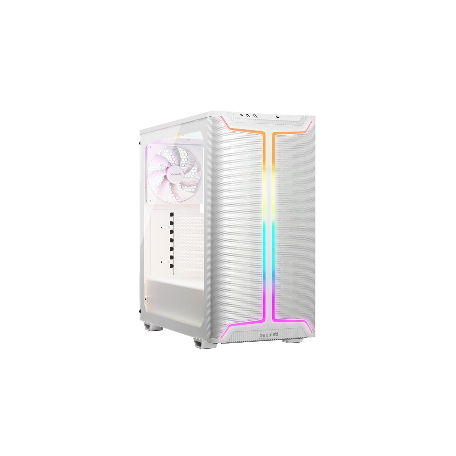Be Quiet! Pure Base 501 DX White, Midi Tower, PC, Weiß, ATX, micro ATX, Mini-ATX, Acrylnitril-Butadien-Styrol (ABS), Glas, Stahl, Multi