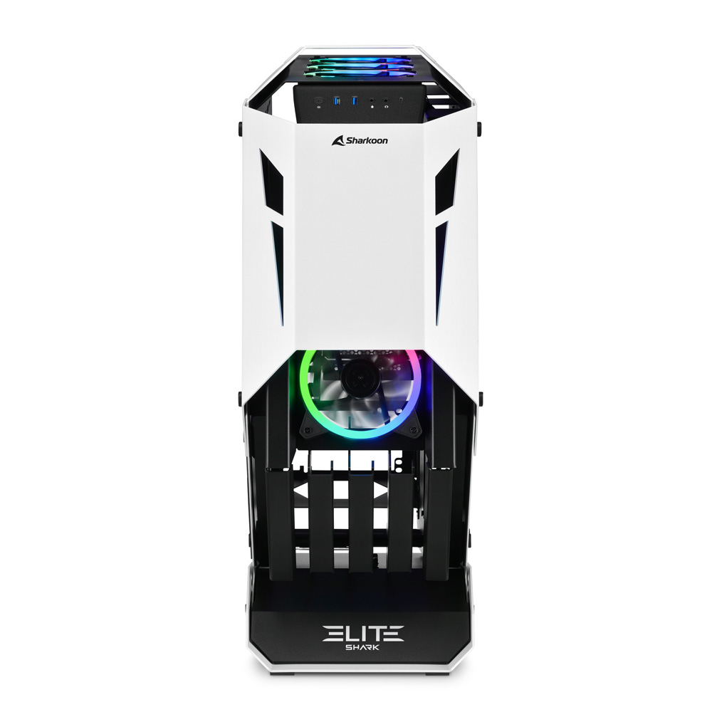 Zweites Bild vonSharkoon ELITE SHARK CA700, Tower, PC, Schwarz, Weiß, ATX, micro ATX, Mini-ITX, Gaming, Multi