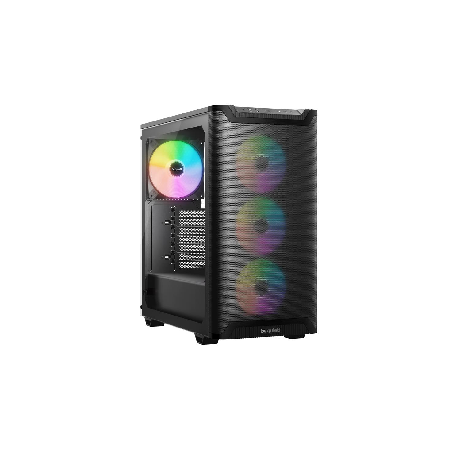Be Quiet! Pure Base 501 LX Black, Midi Tower, PC, Schwarz, ATX, micro ATX, Mini-ATX, Acrylnitril-Butadien-Styrol (ABS), Glas, Stahl, Multi