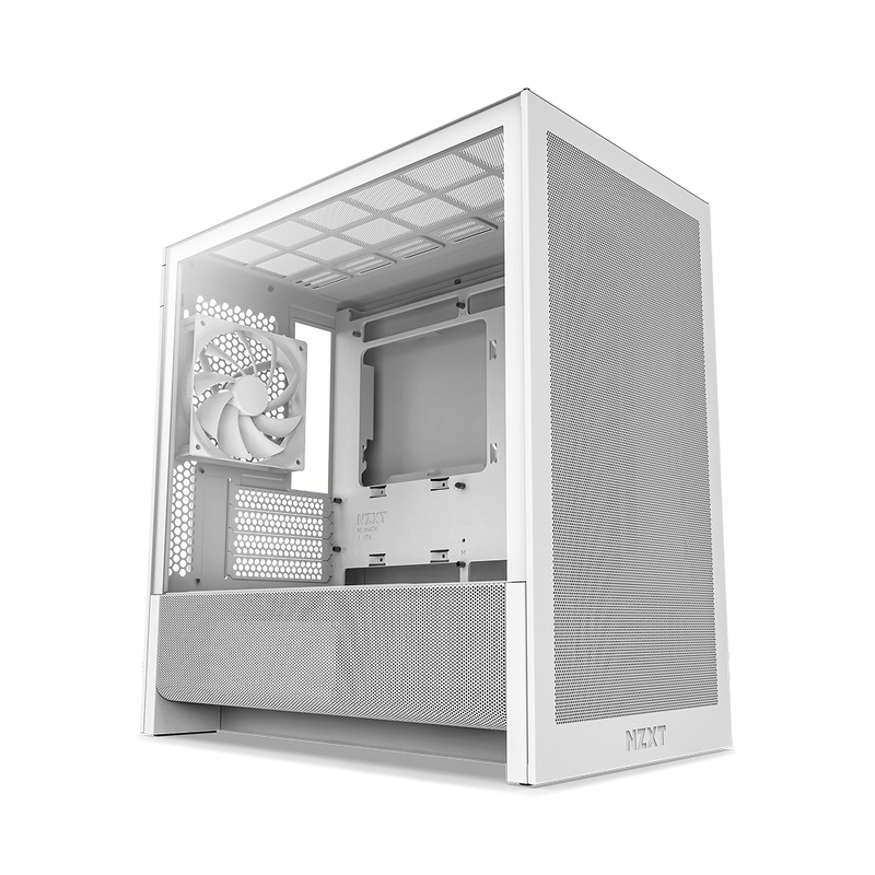 NZXT H9 H3 Flow, Midi Tower, PC, Weiß, micro ATX, Mini-ITX, Netz, SGCC, Gehärtetes Glas, 17 cm