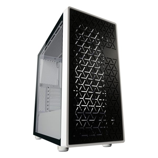 LC-Power Gaming 714W, Midi Tower, PC, Schwarz, Weiß, ATX, micro ATX, Mini-ITX, Metall, Kunststoff, Gehärtetes Glas, Gaming