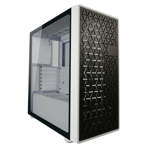 Zweites Bild vonLC-Power Gaming 714W, Midi Tower, PC, Schwarz, Weiß, ATX, micro ATX, Mini-ITX, Metall, Kunststoff, Gehärtetes Glas, Gaming