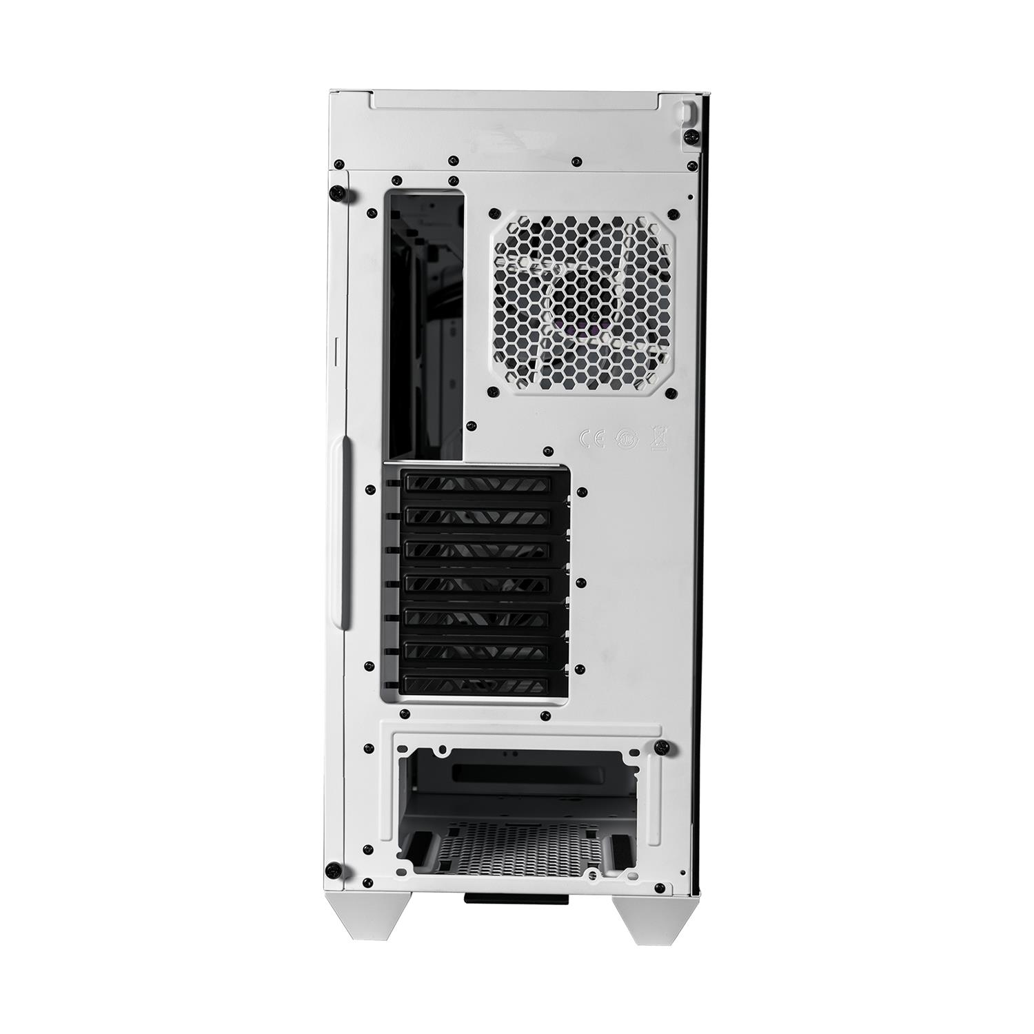 Zweites Bild vonCooler Master HAF 500, Midi Tower, PC, Weiß, ATX, micro ATX, SSI CEB, ITX, EATX, Netz, Gehärtetes Glas, Kunststoff, Stahl, Multi