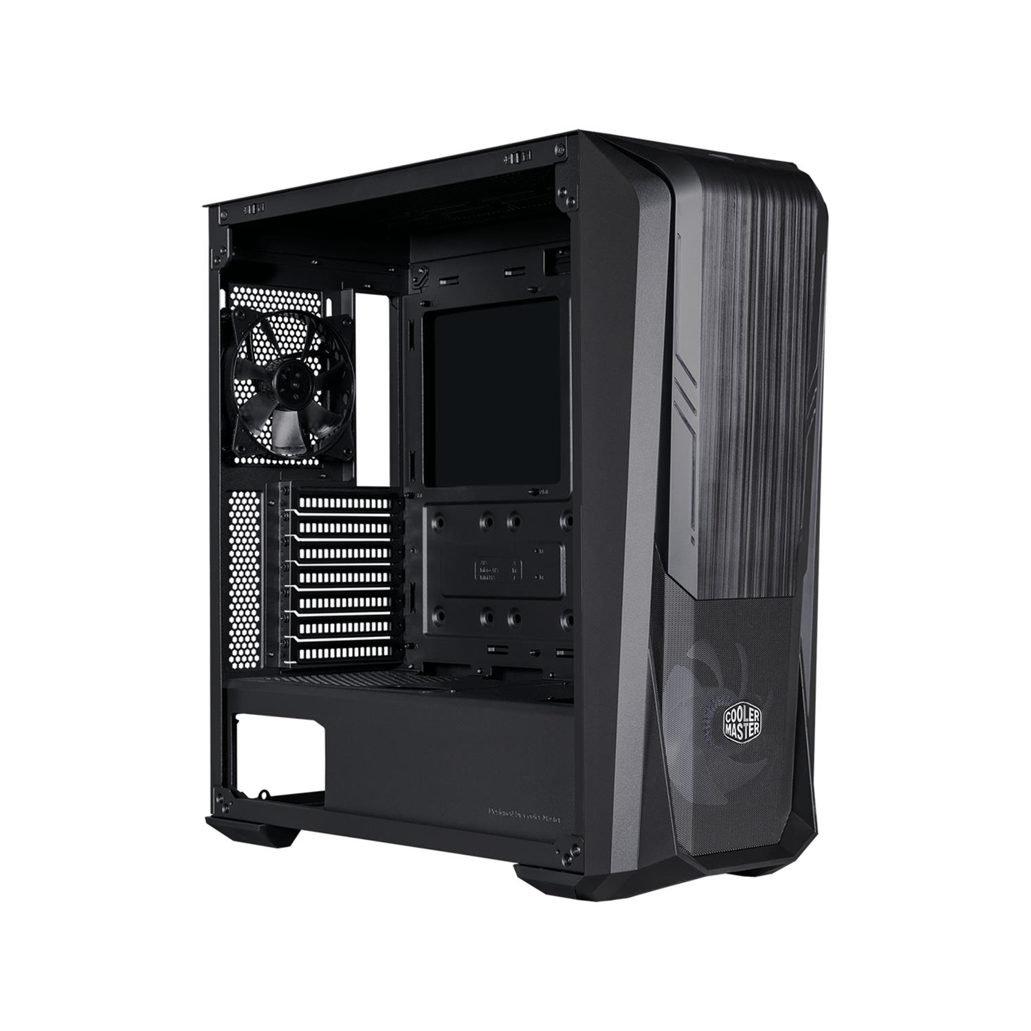 Cooler Master MasterBox 500, Midi Tower, PC, Schwarz, ATX, EATX, micro ATX, Mini-ITX, Netz, Kunststoff, Stahl, Gehärtetes Glas, Multi