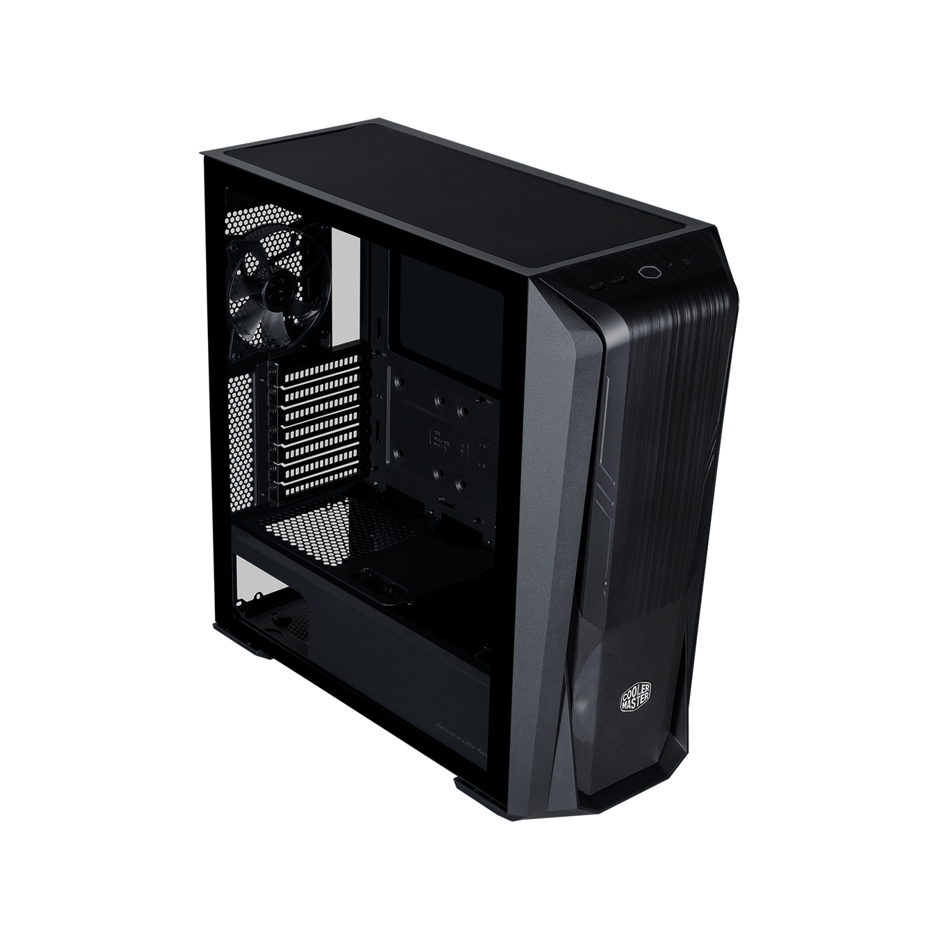 Zweites Bild vonCooler Master MasterBox 500, Midi Tower, PC, Schwarz, ATX, EATX, micro ATX, Mini-ITX, Netz, Kunststoff, Stahl, Gehärtetes Glas, Multi