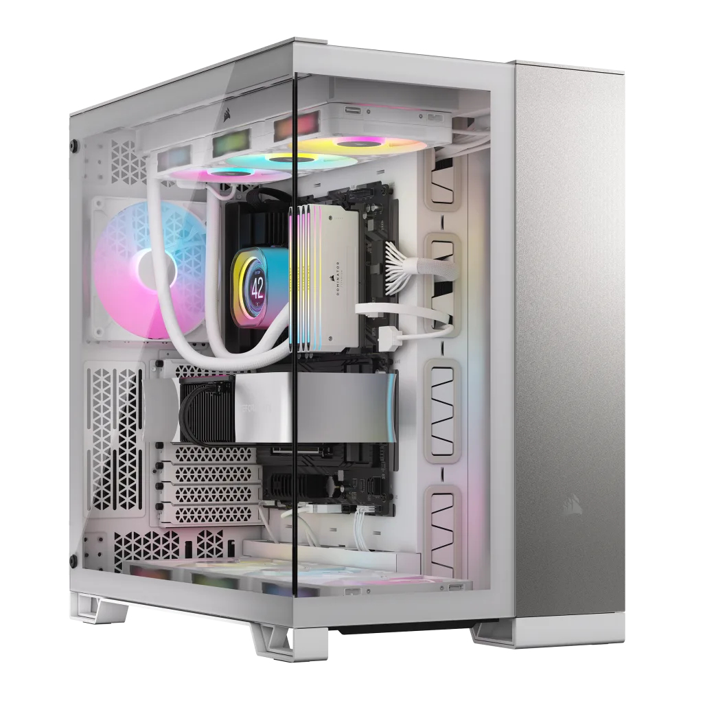 Corsair CC-9011285-WW, Midi Tower, PC, Grau, Weiß, ATX, Stahl, Gehärtetes Glas, Gaming