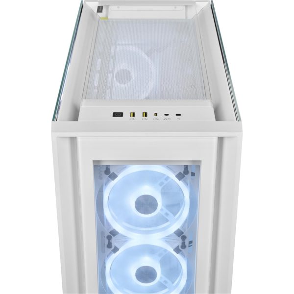 Zweites Bild vonCorsair 5000X RGB QL Edition, Midi Tower, PC, Weiß, ATX, EATX, micro ATX, Mini-ITX, Kunststoff, Stahl, Gehärtetes Glas, Gaming