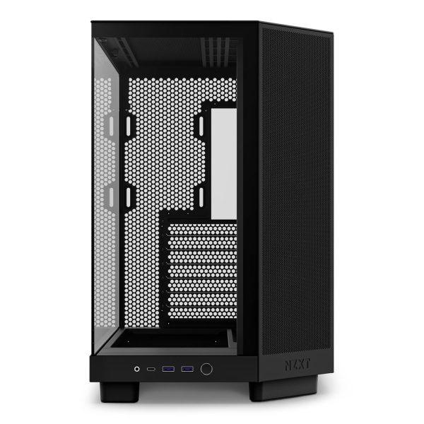 NZXT H6 Flow, Midi Tower, PC, Schwarz, ATX, micro ATX, Mini-ITX, Stahl, Gehärtetes Glas, 16,3 cm