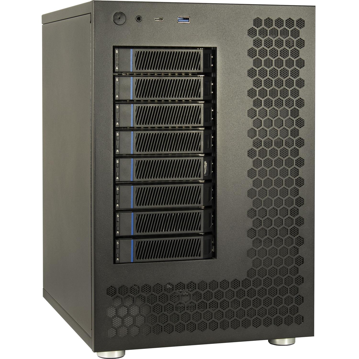 Inter-Tech NAS-8, HDD-Gehäuse, 2.5/3.5", PCI Express, 12 Gbit/s, Hot-Swap, Schwarz