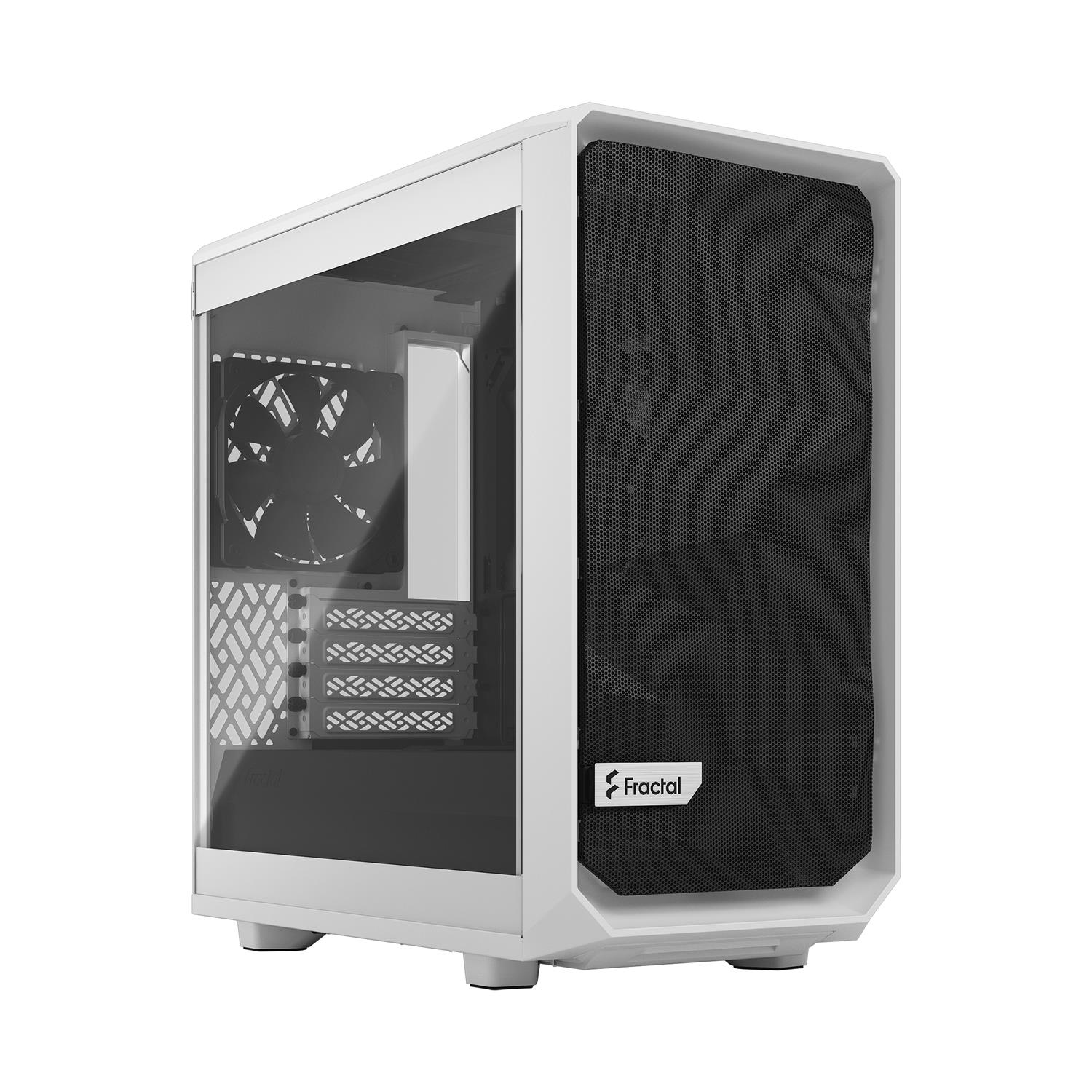 Fractal Design Meshify 2 Mini, PC, Weiß, DTX, micro ATX, Mini-DTX, Mini-ITX, Stahl, Gehärtetes Glas, 16,7 cm, 33,1 cm