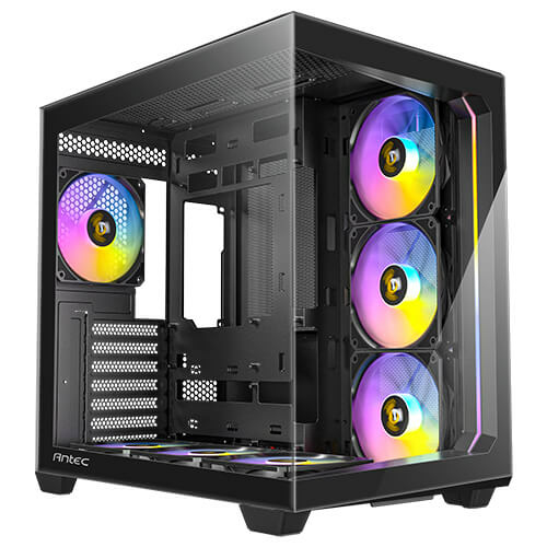 Antec C5, Midi Tower, PC, Schwarz, ATX, ITX, micro ATX, Glas, Kunststoff, Stahl, 16 cm