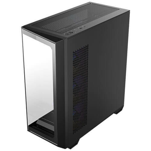 Zweites Bild vonAntec C3, Midi Tower, PC, Schwarz, ATX, ITX, micro ATX, Glas, Kunststoff, Stahl, 16 cm