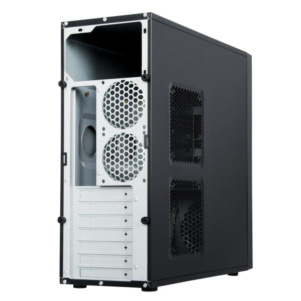 Zweites Bild vonChieftec CQ-01B-U3-OP, Midi Tower, PC, Schwarz, ATX, micro ATX, Heimbüro, Oben