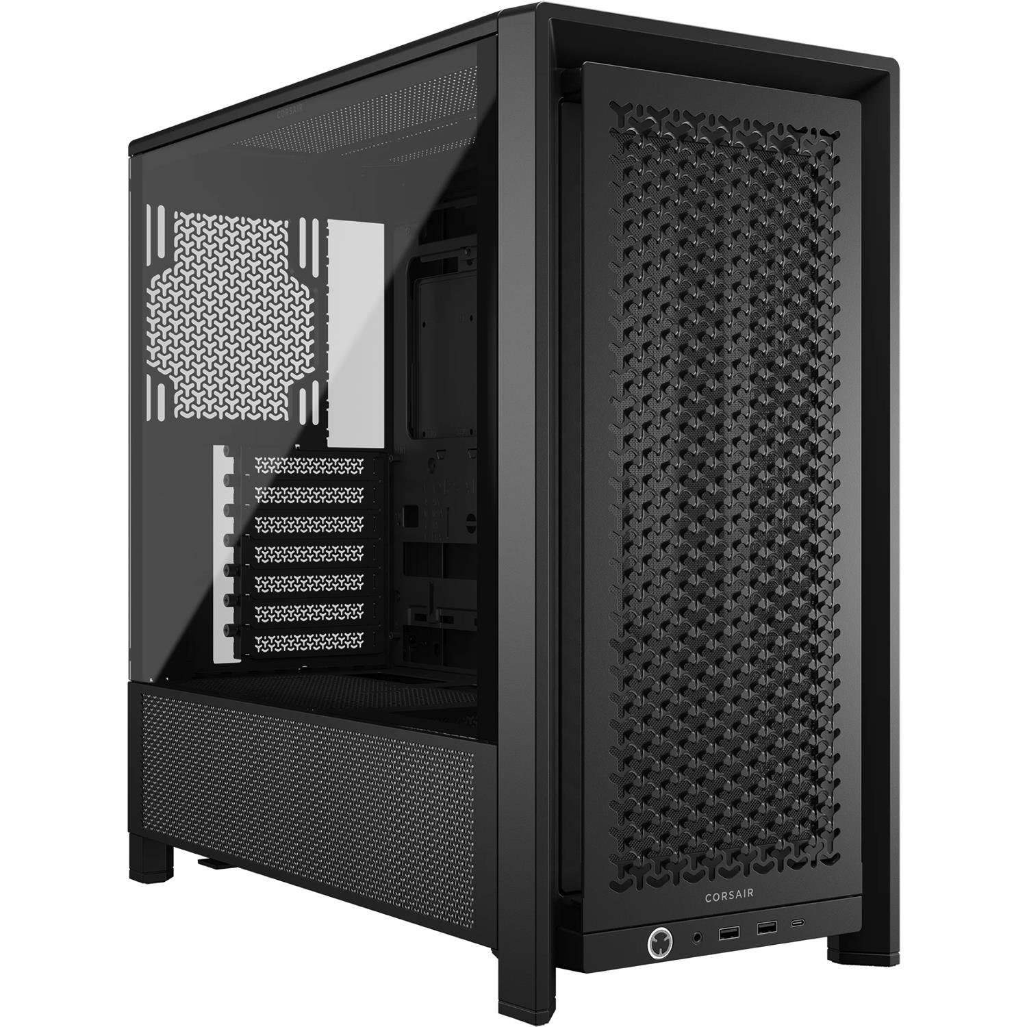 Corsair FRAME 4000D, Midi Tower, PC, Schwarz, ATX, EATX, micro ATX, Mini-ITX, Kunststoff, Stahl, Gehärtetes Glas, Gaming