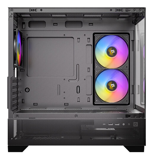 Zweites Bild vonAntec CX500m ARGB, Mini Tower, PC, Schwarz, ITX, micro ATX, Glas, Stahl, 16,5 cm