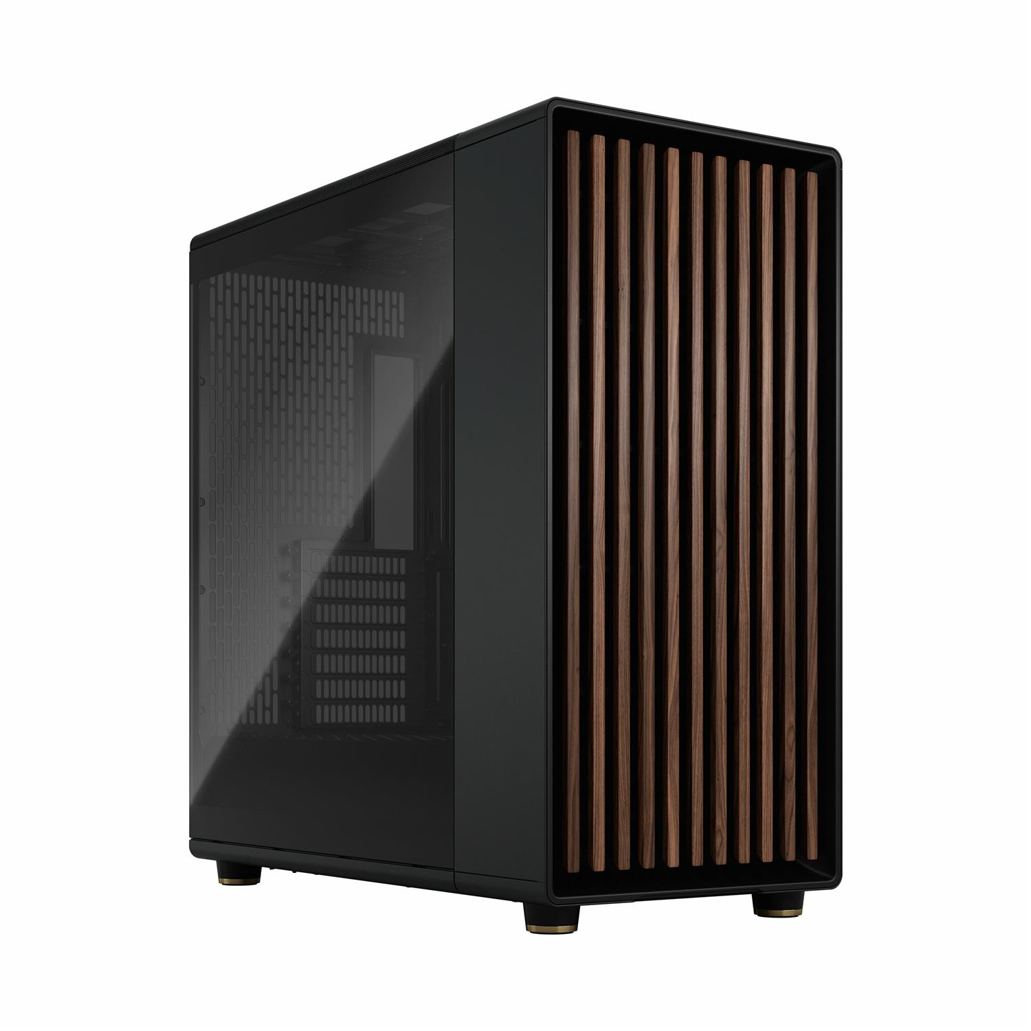 Fractal Design North XL, Midi Tower, PC, Schwarz, Anthrazit, ATX, EATX, micro ATX, Micro-ITX, Stahl, Gehärtetes Glas, Holz, Gaming